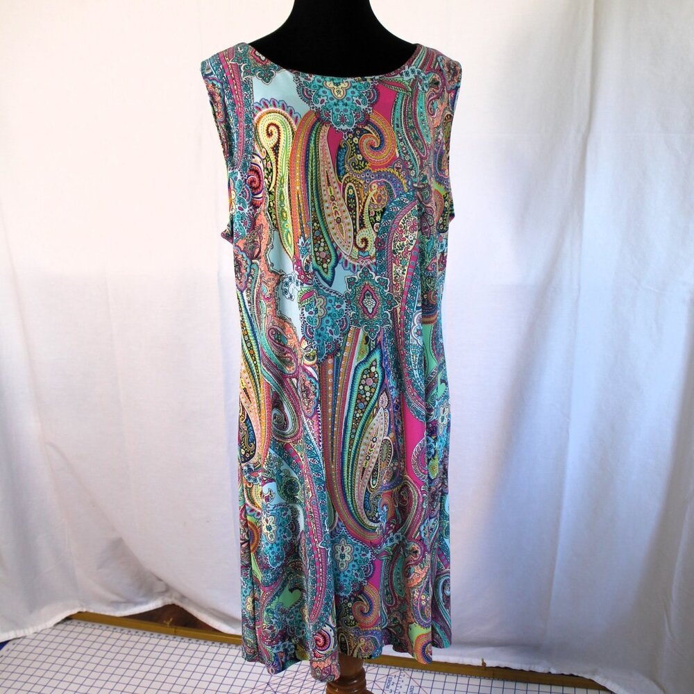 Tommy Hilfiger Multicolor Paisley Sleeveless Midi Dress